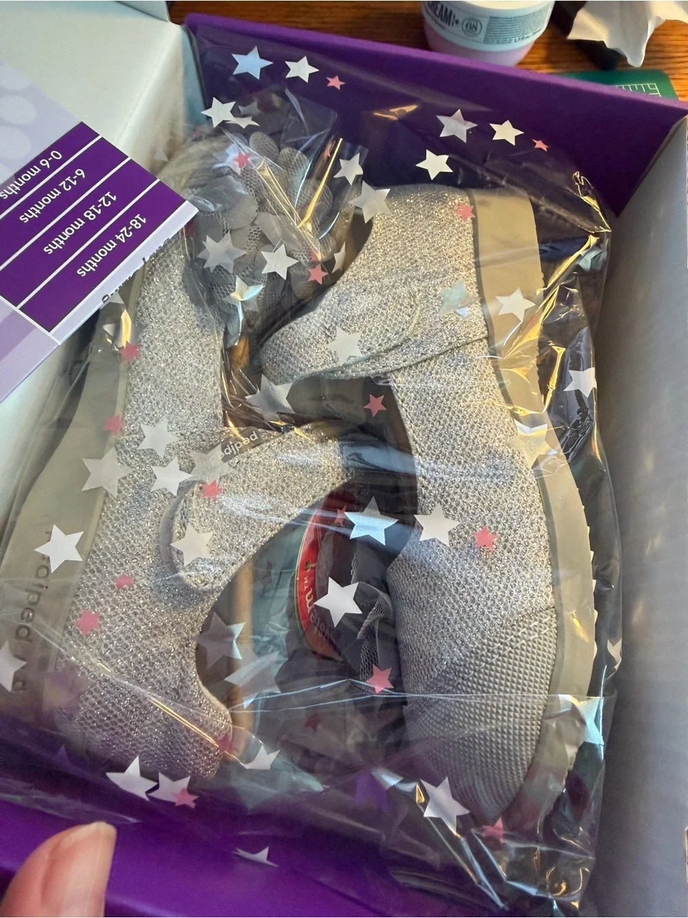 Pediped Sparkle Grey Flower Mary Jane Shoes for Kids- NEW